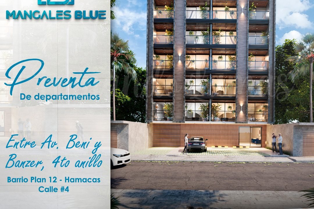 Preventa de departamentos Zona Norte, barrio Hamacas, Santa Cruz, Bolivia, Edificio Mangales Blue (1)
